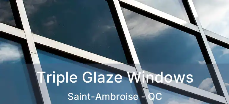 Triple Glaze Windows Saint-Ambroise - QC