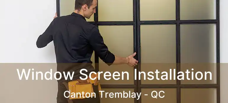 Window Screen Installation Canton Tremblay - QC