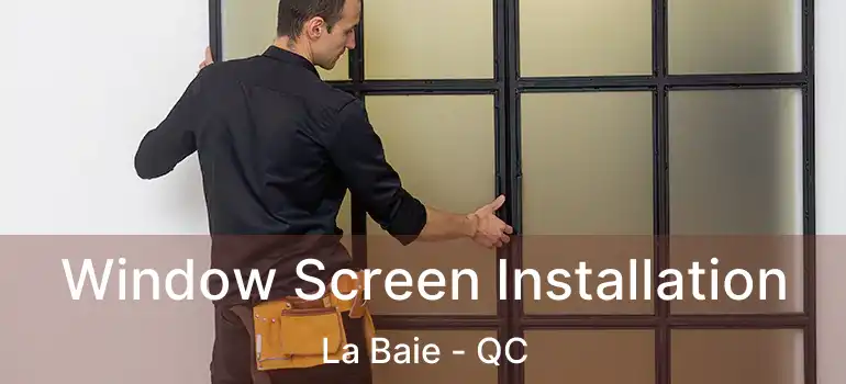  Window Screen Installation La Baie - QC